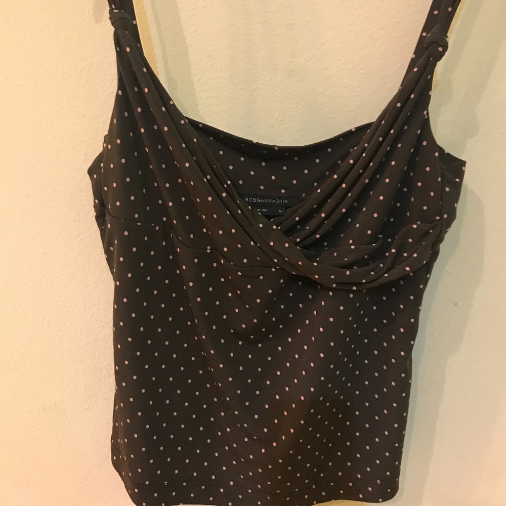 BCBG BROWN & PINK ADORABLE TANK TOP - Size M